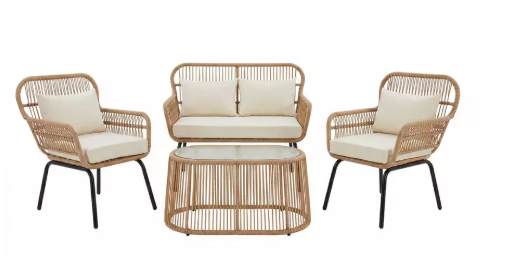 Artemis Home Carbini 4 Piece Patio Bistro Set - Cream