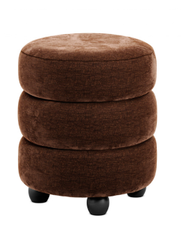 Emi Brandy and Black Pouffe