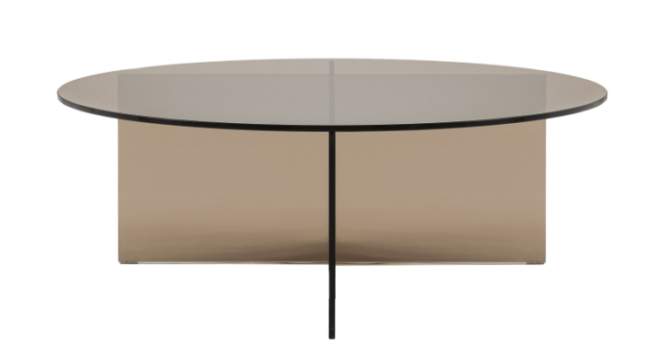 Parioli Glass Coffee Table Charcoal