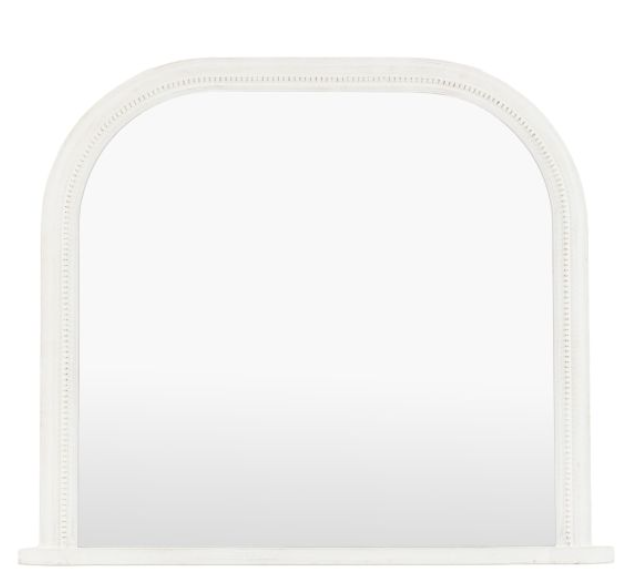 Shoreline Overmantle Mirror White