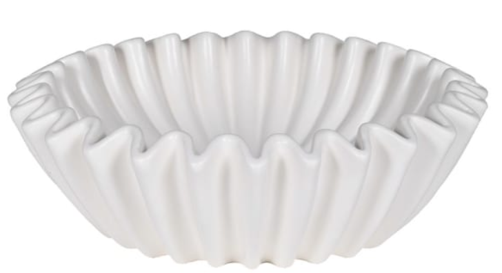 White Waved Bowl