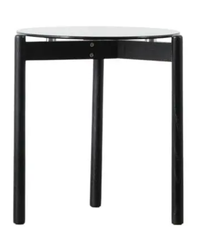 Moran Side Table Black 400x400x450mm