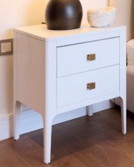White Bedside Table W:45xD:42xH:61cm