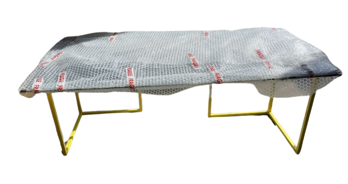 Glass Top Dining Table, 90x190x75cm