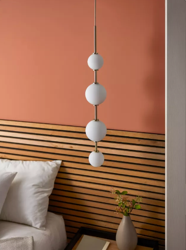 Ascend 4 Drop LED Pendant Ceiling Light, Polished Brass