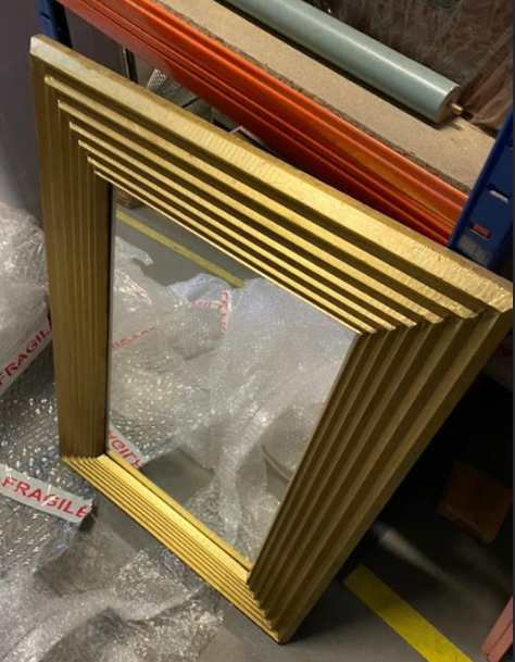 Gold Frame Mirror, 75x53cm