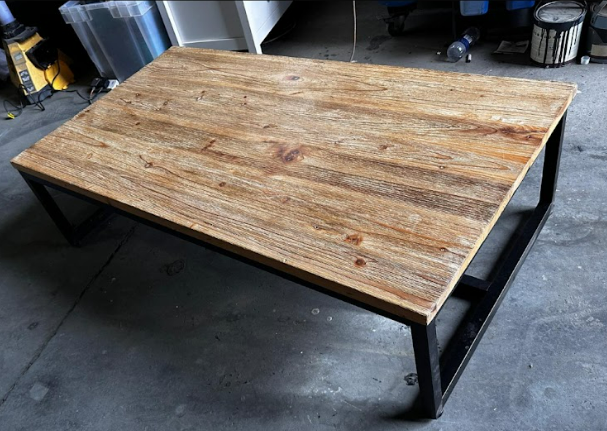 Industrial style coffee table, 130x70x35cm