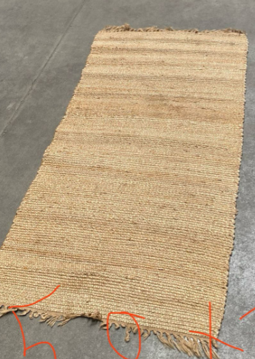 Jute Runner Rug, 150 X 70CM