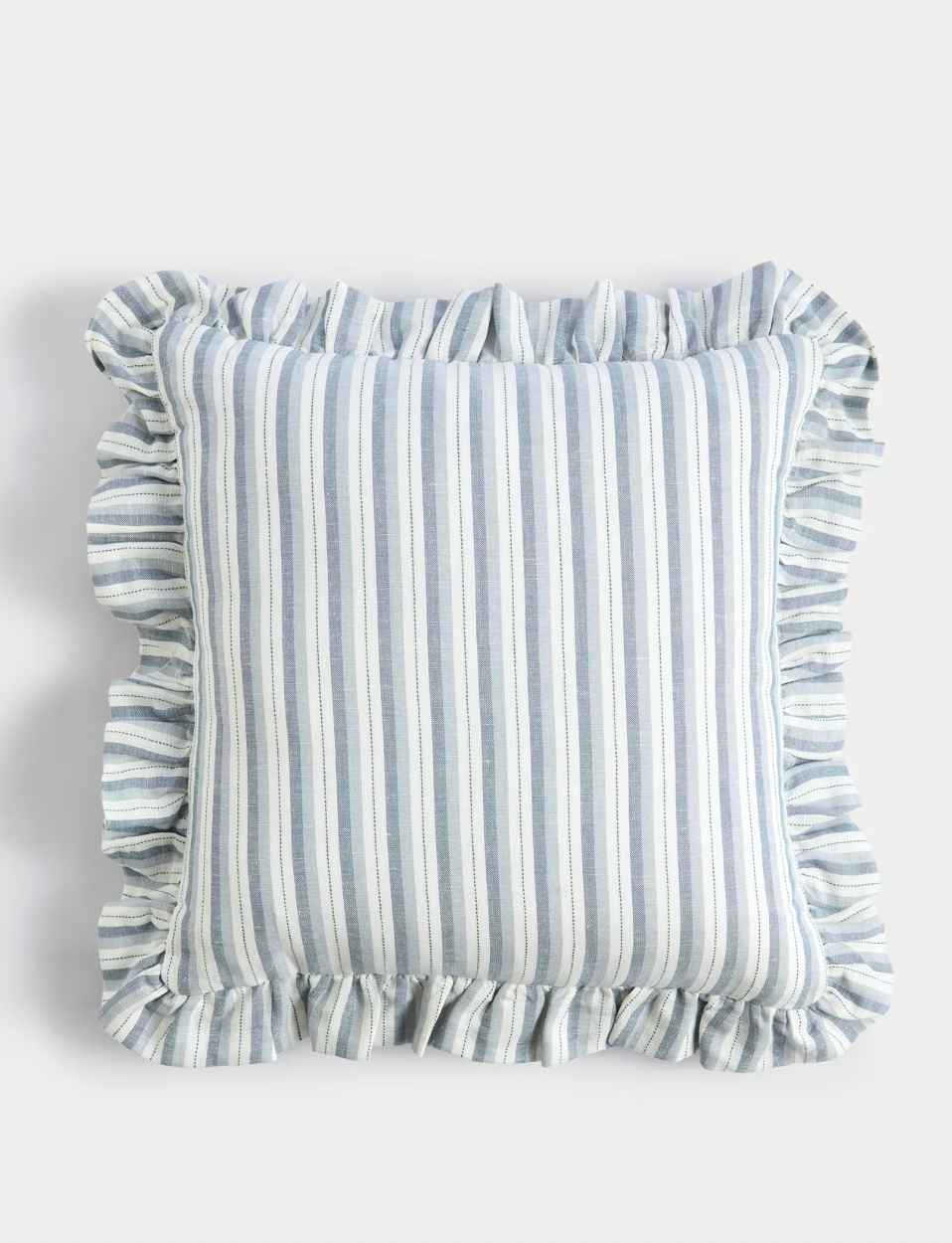 Linen Blend Striped Cushion, Blue Mix 10 X 43 X 43CM