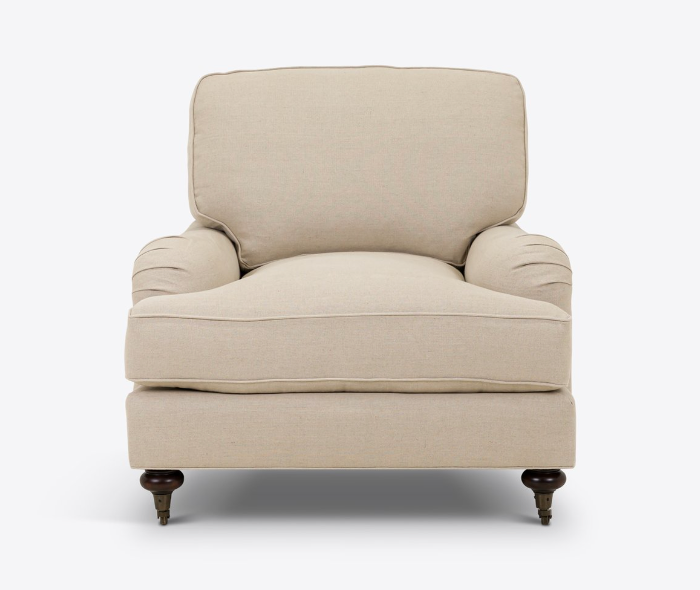 Classic English Armchair in Beige, 95 X 71 X 91 CM
