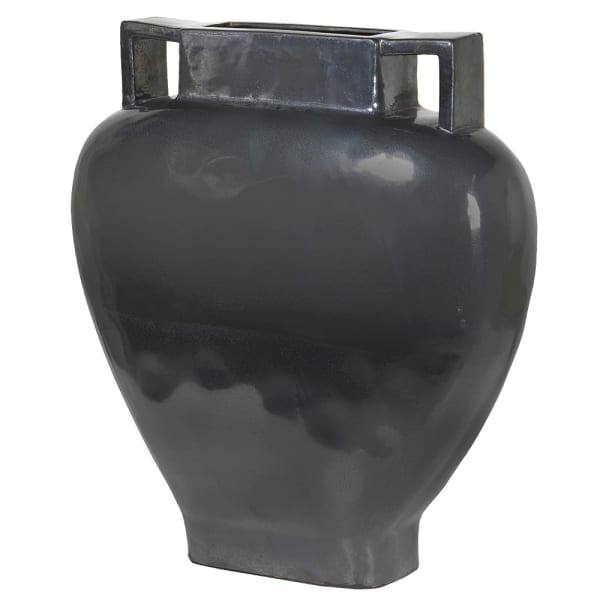 Black Metallic Ceramic Vase