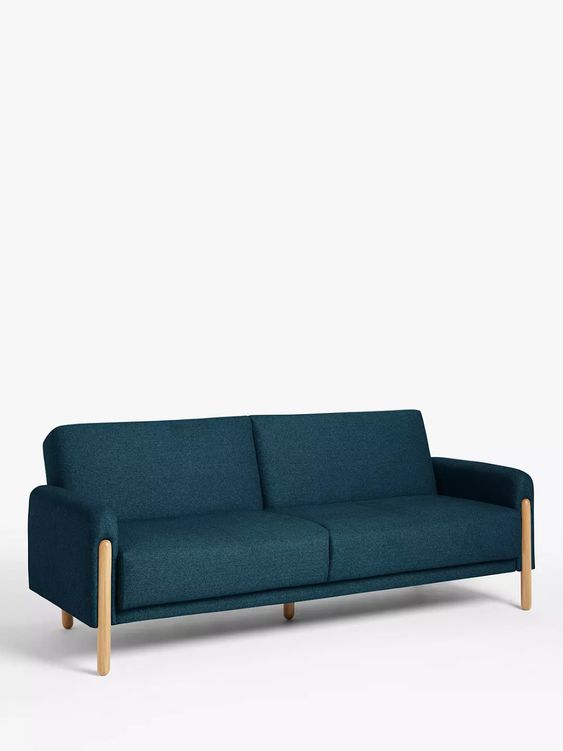 Blue Sofa bed 2 seats, 60x120x80cm