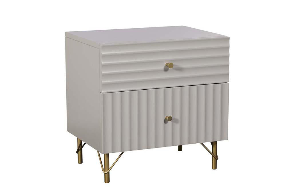 Ava 2 Drawer Bedside, 52.5x52x40cm