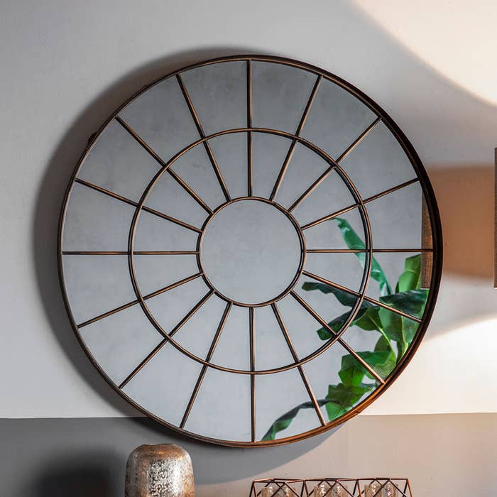 Aden Bronze Round Mirror