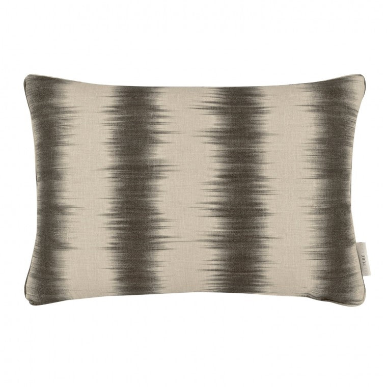 Aarna Graphite Cushion 55cm x 38cm Printed Cotton Fabric Cover Only