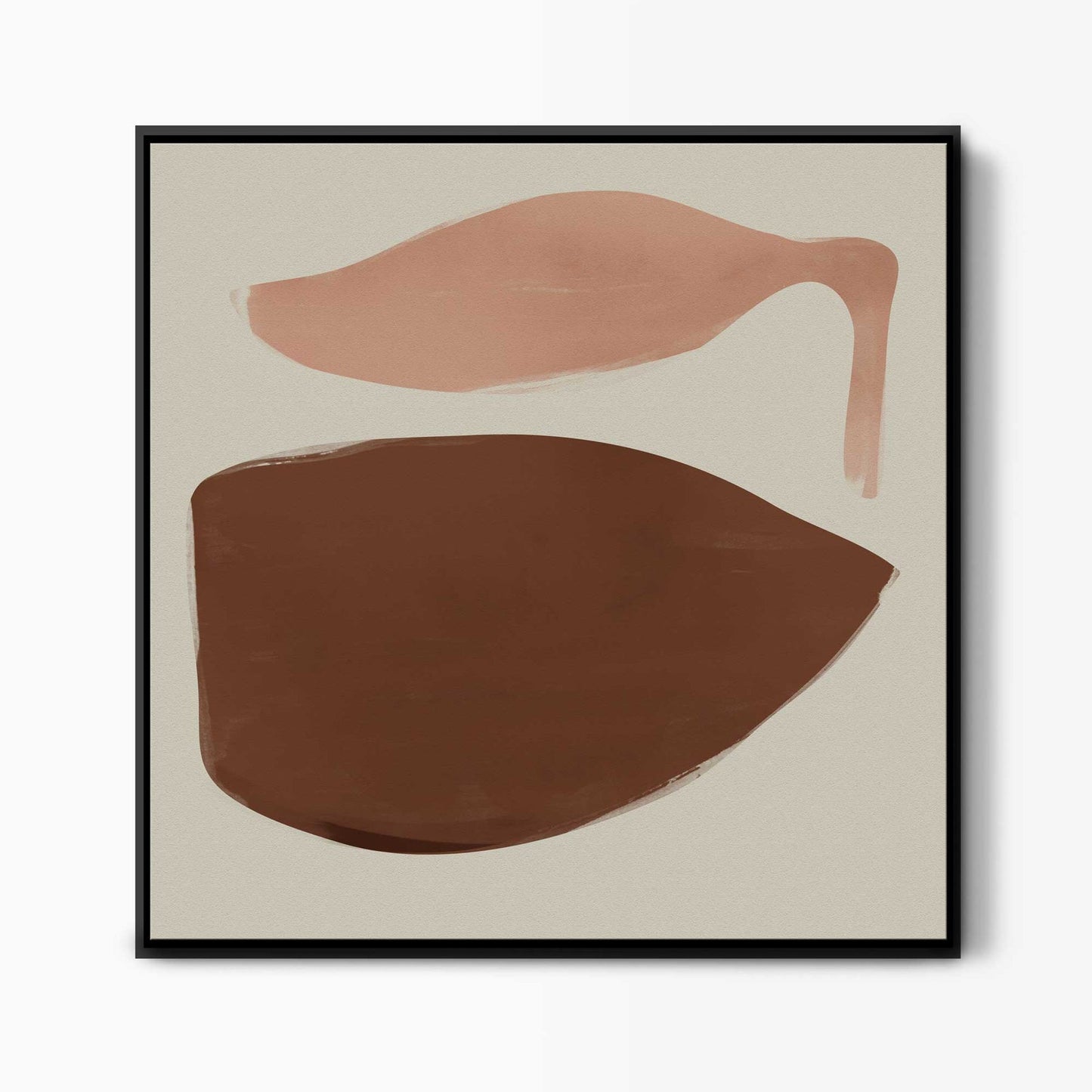 Warm Nature Framed Abstract Canvas Art, 61x61cm