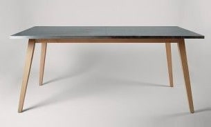 Steel Clad Dining Table, 180x80x90cm