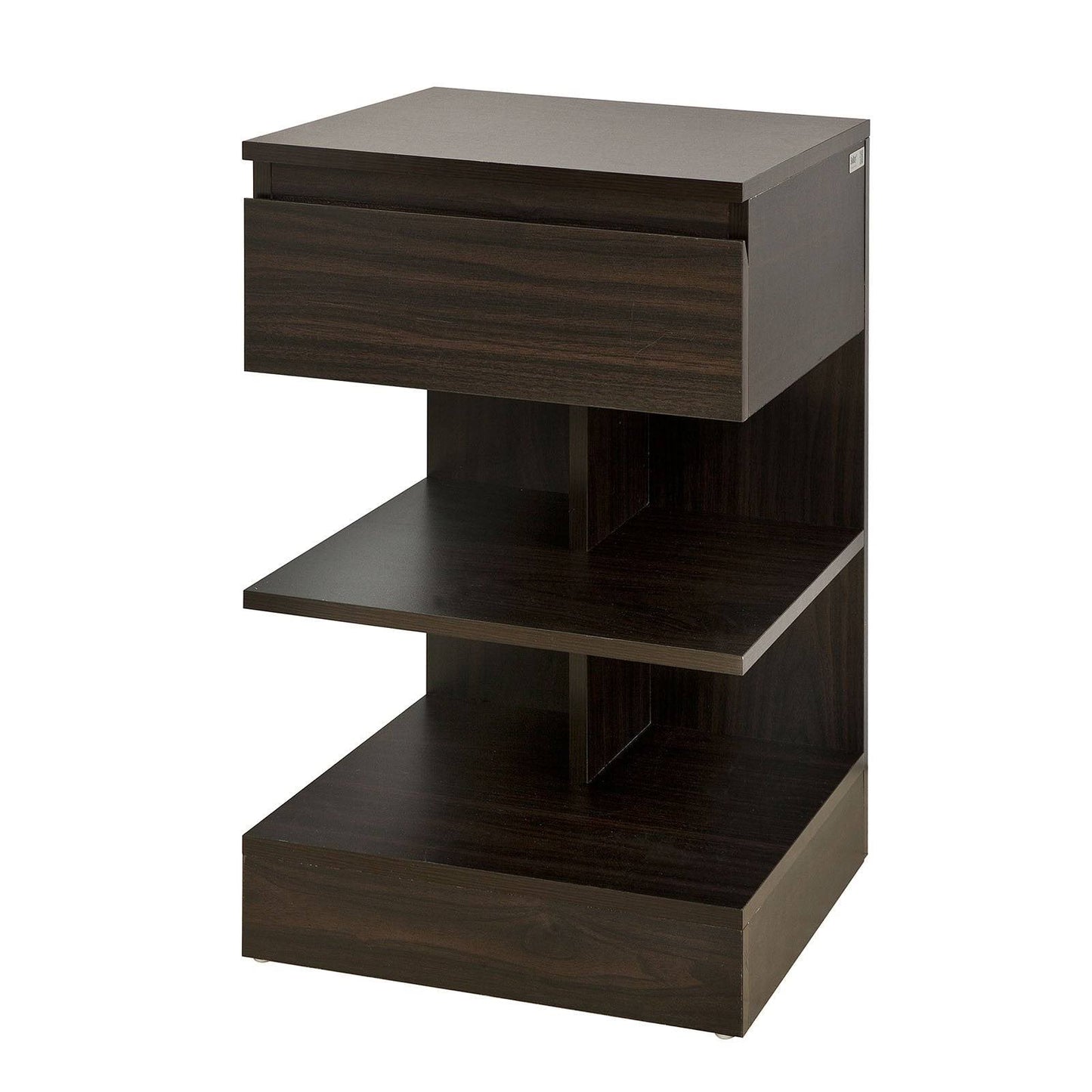 1 Drawer and 2 Shelves Bedside Table, 40x40x65cm