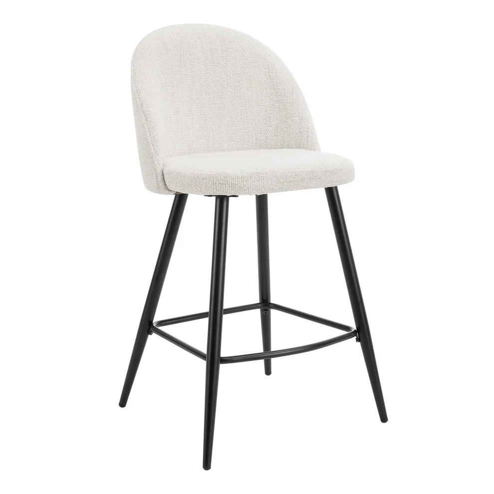 Iris Barstools - Boucle Ivory/Black
