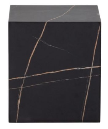 Benji Side Table Marmerlook Black 40x40x45cm