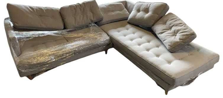 Grey right Hand Chaise Sofa