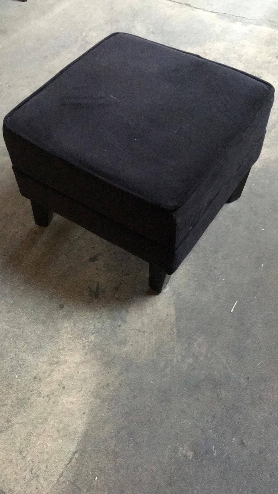 Black Ottoman, 36x50x50cm