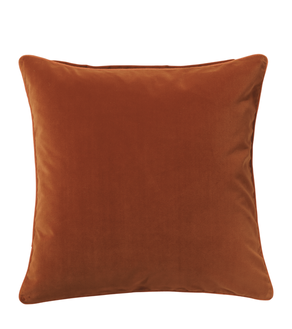 Large Plain Velvet Pillow Cover - Dirty Orange