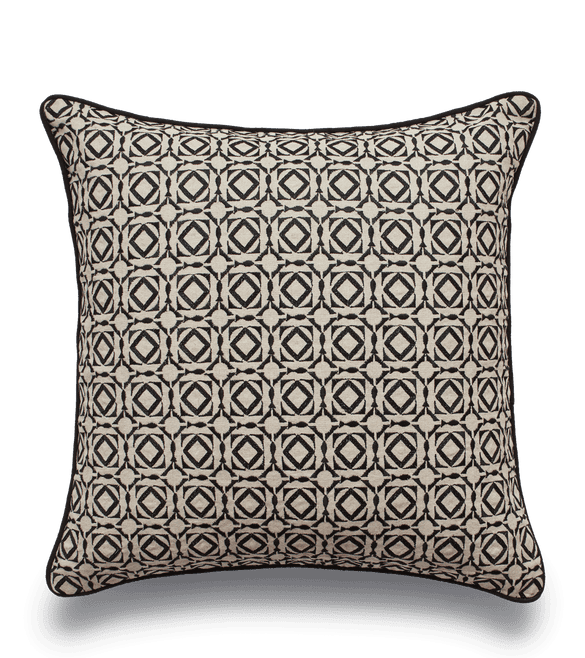 Shiro Cushion Cover - Black/Natural
