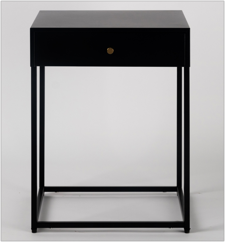 Verona 1 Drawer Bedside Table, 55x43x41cm