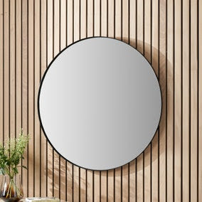 Slim Frame Round Wall Mirror, 60cm