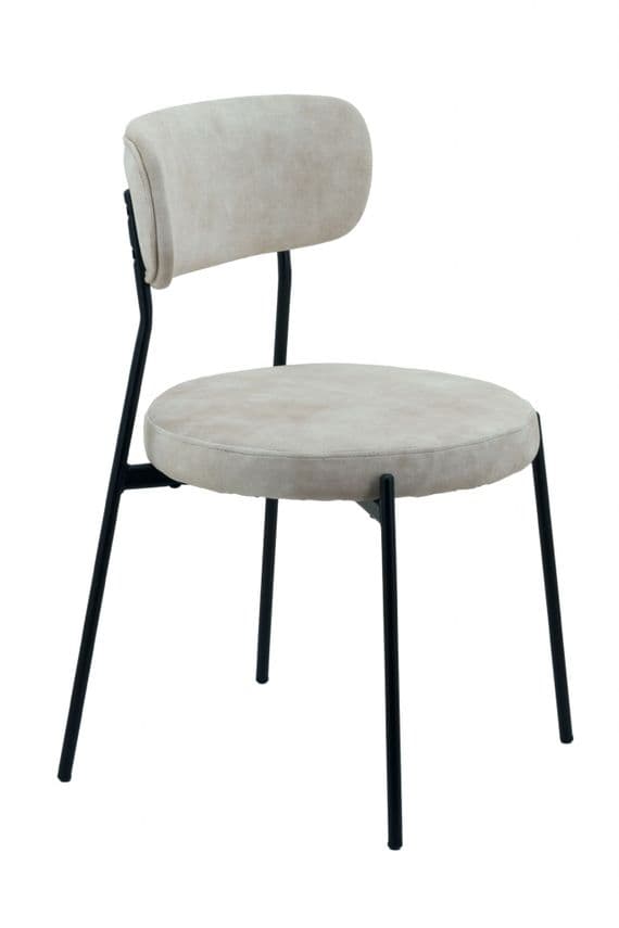 Stackable Glenn Velvet Dining Chairs- Cream