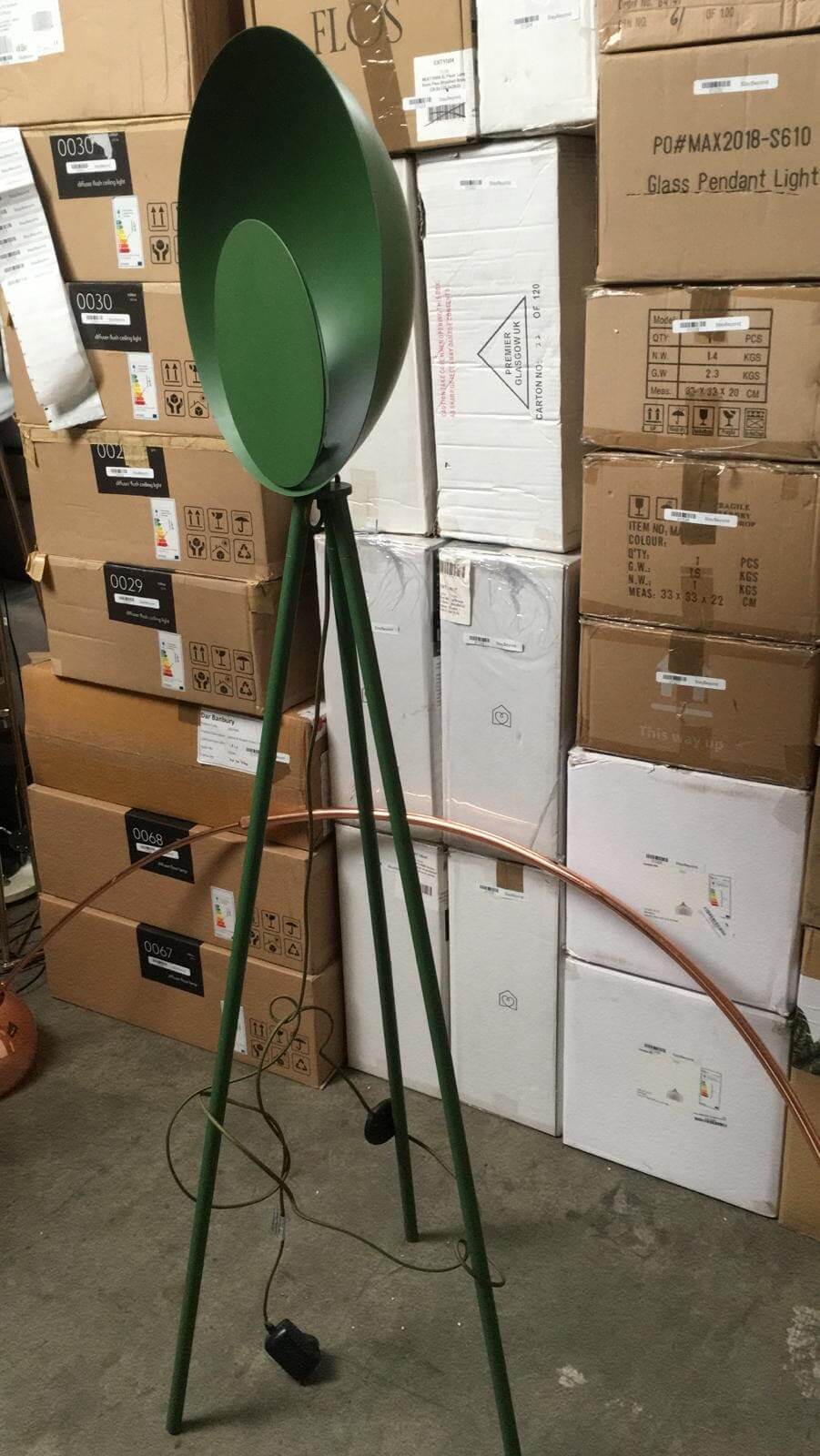 Olive Green Floor Lamp