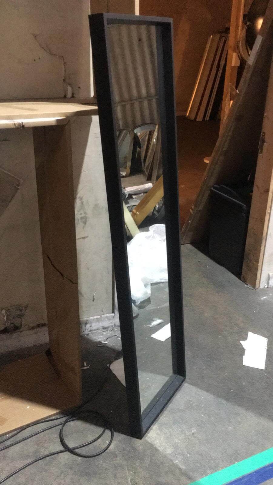Mirror Rectangular, Black 40x150cm