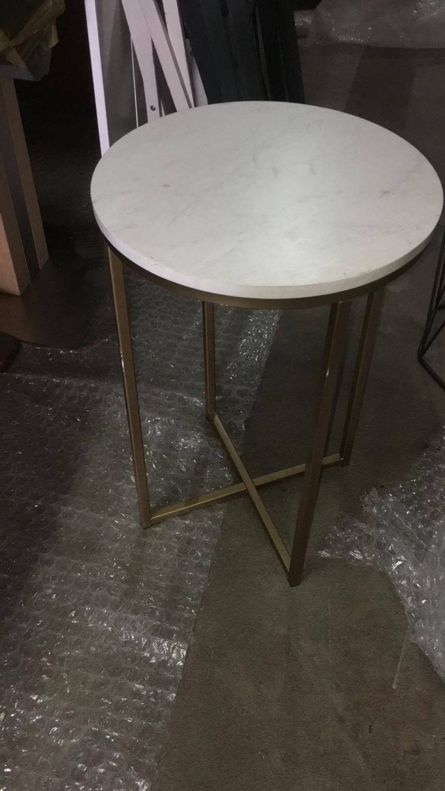 Marble & Brass Side Table