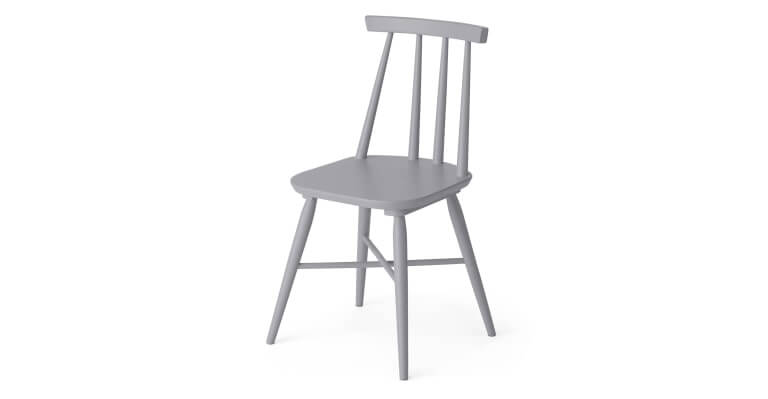 Made.com Set of 4 Bromley Dining chairs, Grey, 46x49x82cm