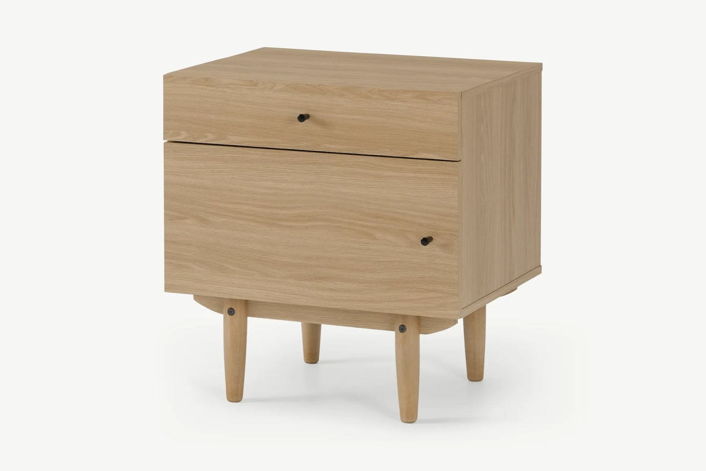 MADE.COM ASGER BEDSIDE TABLE IN OAK EFFECT, 41x55x59cm
