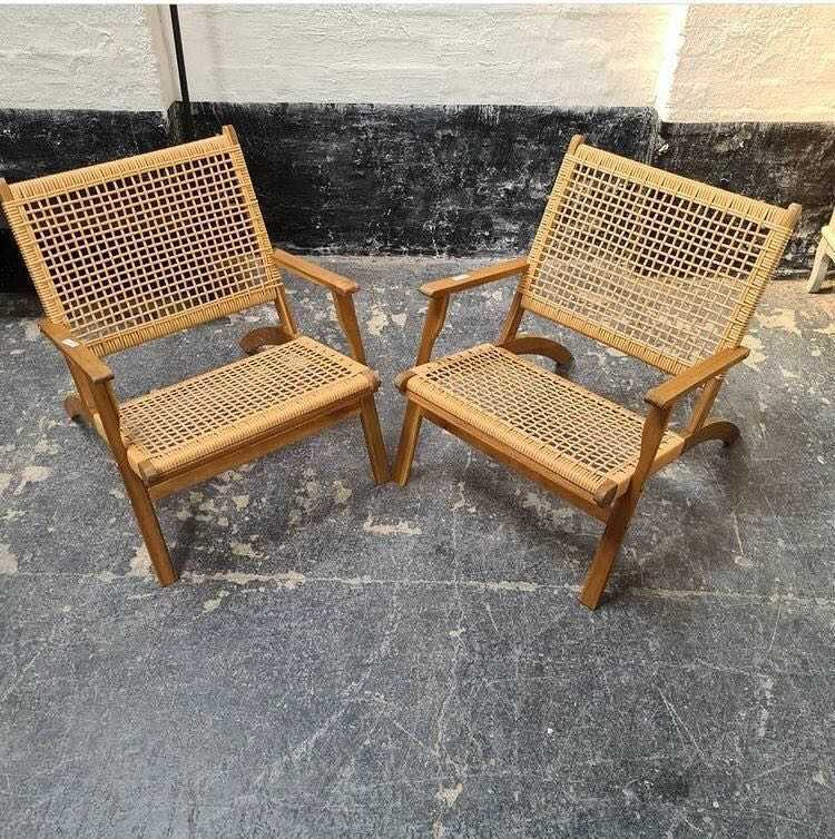 Set of 2 Woven Outdoor Chairs