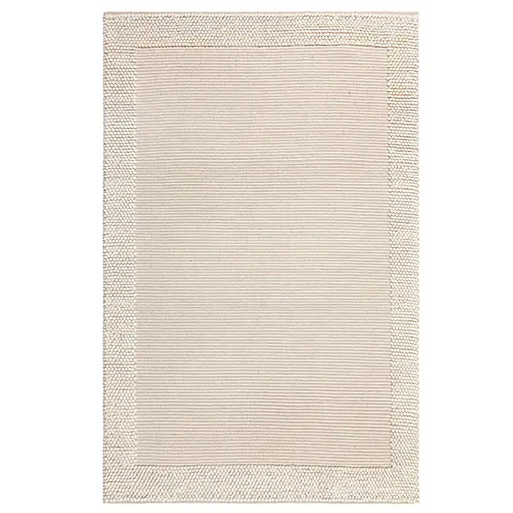 Pebble Wool Border Rug, 170x120cm