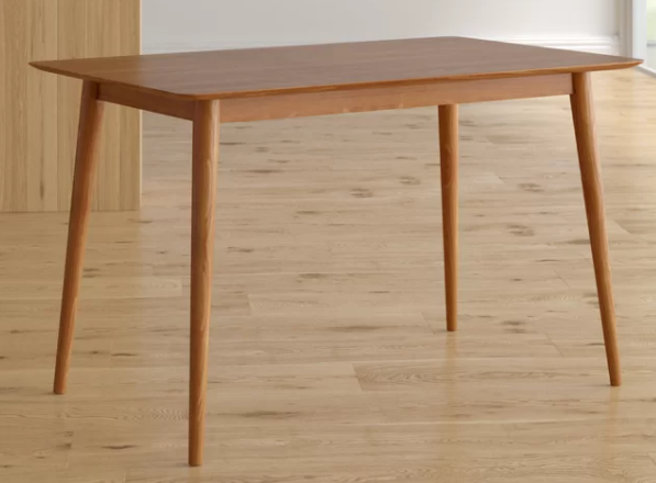 Kaylen Mid Century Modern Wood Dining Table, 120x74.93x73.6cm