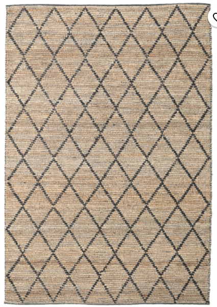 Serena Jute - Natural / Black 200x300