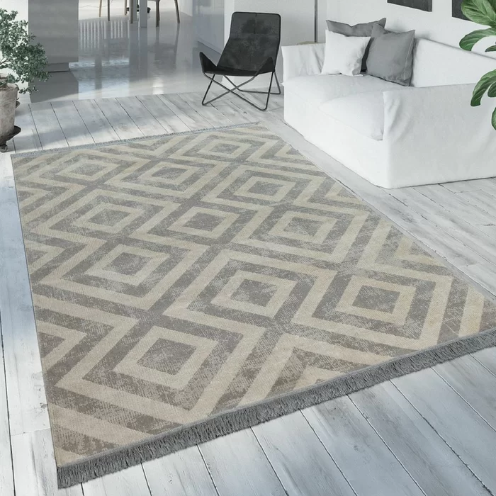 Sidmouth Flatweave Grey Rug - 280x200