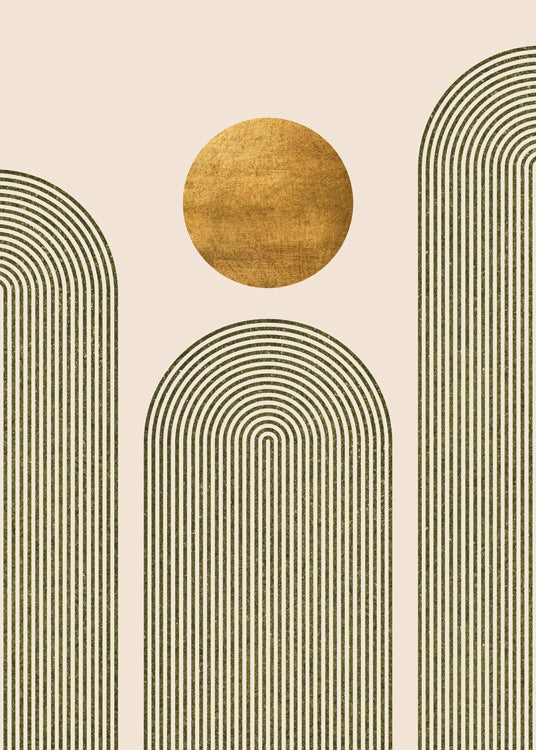 GREEN & GOLD NO2 POSTER