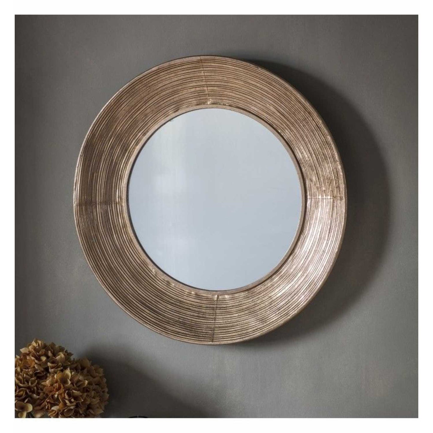 Gallery Knowle Champagne Gold Round Wall Mirror