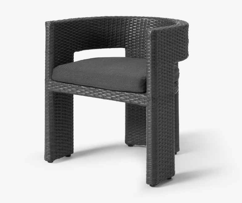 Alfrida Garden Dining Chair, Black Polyweave