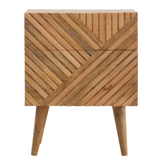 Lille 2 Drawer Bedside, 58x45x35cm