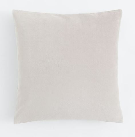 Velvet cushion cover, Light Beige 40x40cm