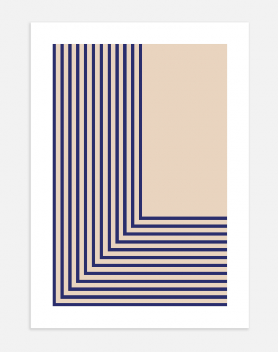 Blue Lines Poster 21x30cm