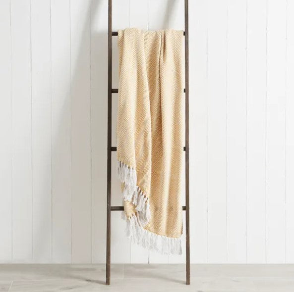Jenson Herringbone Throw 130x180, Yellow