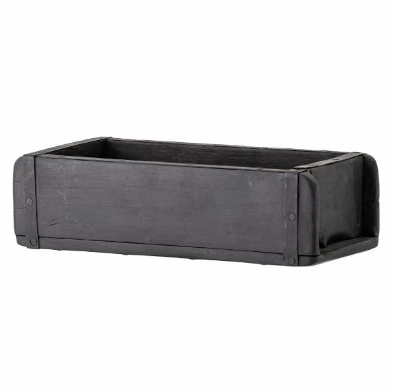 Janemaria Box, Black, Reclaimed Wood