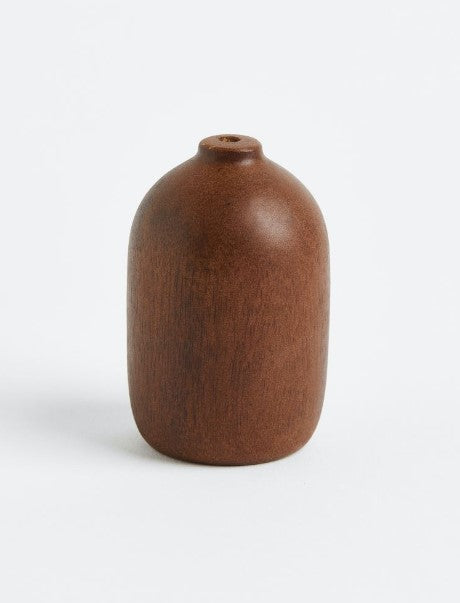 Wooden mini vase, Brown